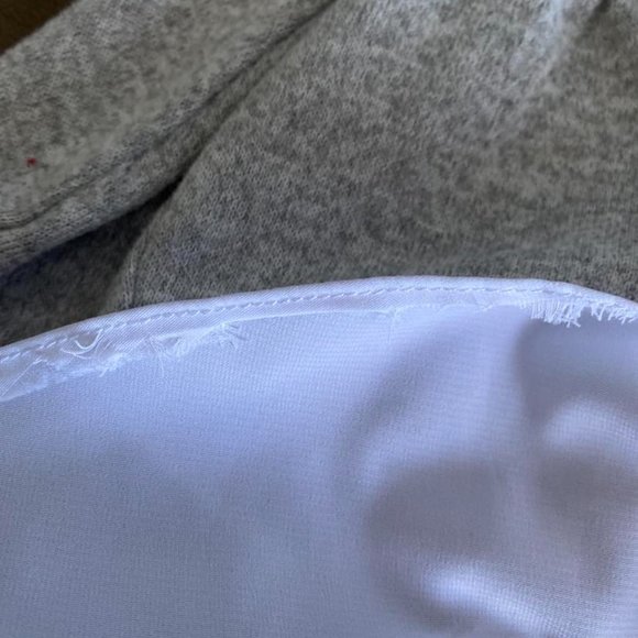 Grey Sweater with a mock collar and shirt at the bottom Size 2X - Picture 7 of 13